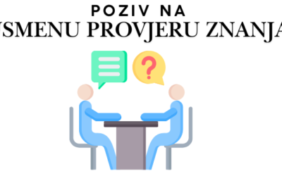 Poziv na usmenu provjeru znanja