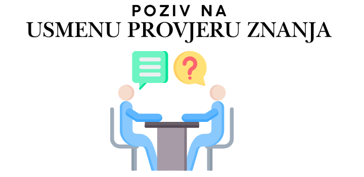 Poziv na usmenu provjeru znanja