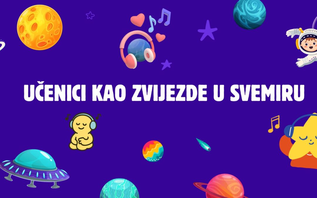 Učenici kao zvijezde u svemiru: slikanje štapićima za uši uz glazbu